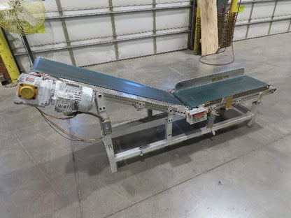 Gammerler 20"x 7' 6" Slider Bed Conveyor Flat to Incline 14" Belt 280 FPM 480V