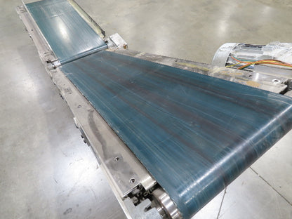 Gammerler 20"x 7' 6" Slider Bed Conveyor Flat to Incline 14" Belt 280 FPM 480V