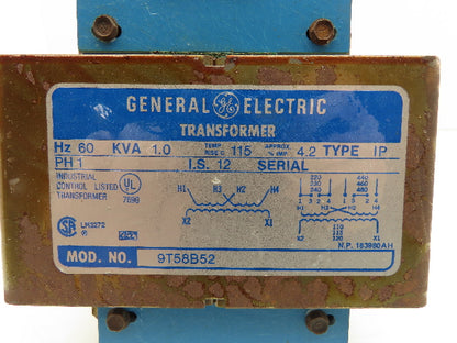 General Electric 9T58B52 Industrial Control Transformer 1.0 KVA 240/480V 1PH