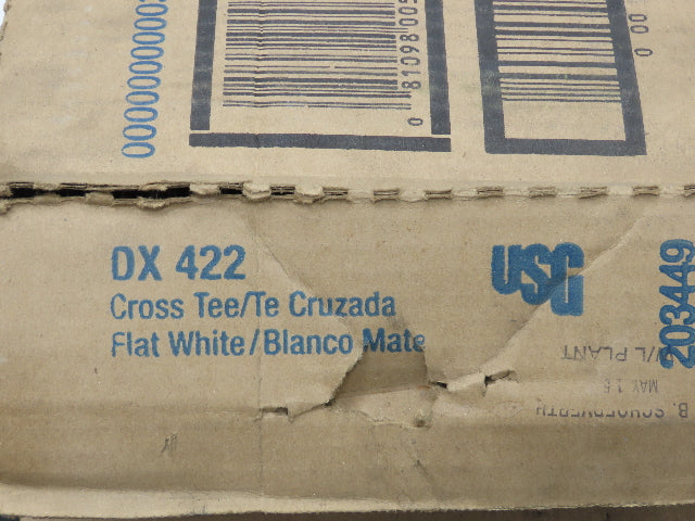 USG Donn DX 422 Drop Ceiling Cross Tee Suspension Bracket Flat White 48"L 46pcs