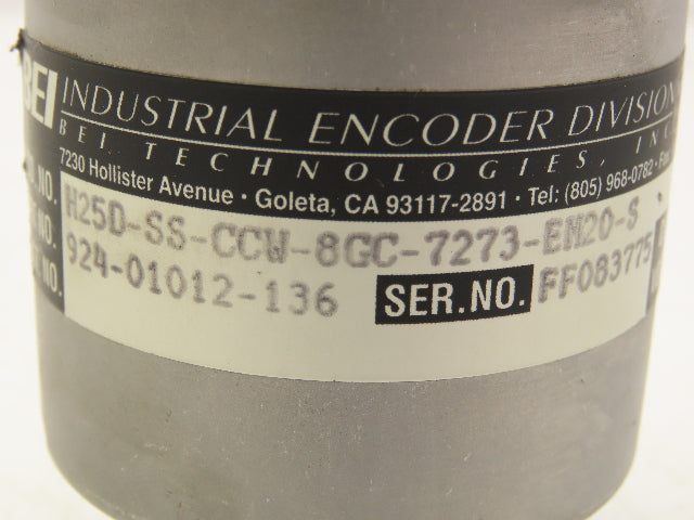 BEI Sensors H25D-SS-CCW-8GC-7273-EM20-S Rotary Encoder 5-28VDC