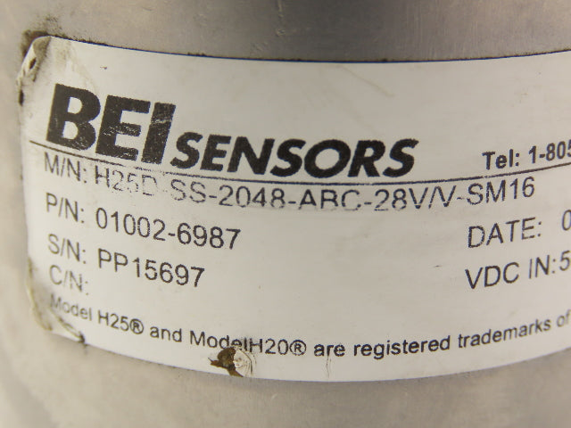 BEI Sensors H25D-SS-2048-ABC-28V/V-SM16 Rotary Encoder 7-Pin 5-28VDC