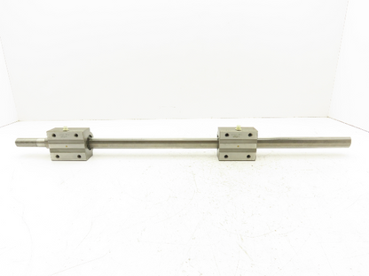 THK LBH30 Ball Spline Rigid Square Nut Bearings Non Rotating Shaft 27.5" Travel