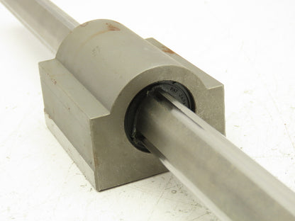 THK LBH30 Ball Spline Rigid Square Nut Bearings Non Rotating Shaft 27.5" Travel