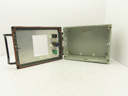 Electrical Enclosure Control Panel HMI 300x400x150mm 7" x 5" Cutout 22mm Hole