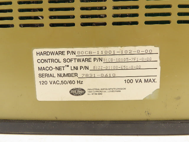 Barber Coleman 80CB-11001-102-0-00 Sequence Module Maco 8000 120VAC 100VA Max