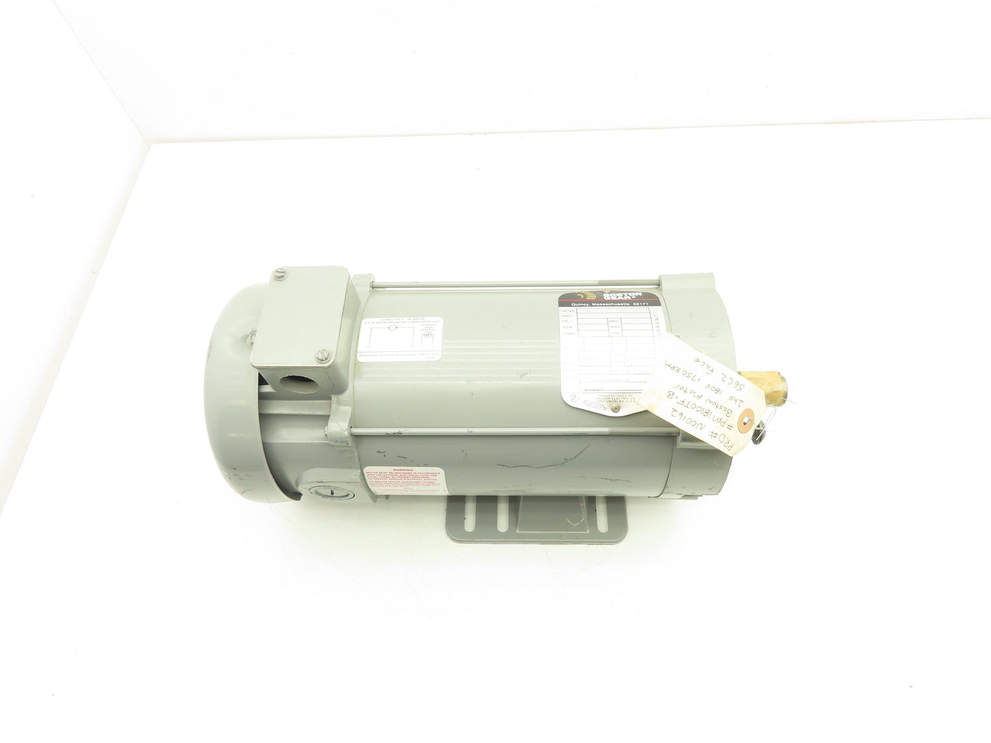 Boston Gear PM18100TF-B DC Motor 180V 1Hp 5A 1750 RPM 56CZ Frame 7/8" Shaft