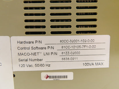 Barber Colman 80CC-32001-102-0-00 Sequence Module Maco 8000 120VAC 24VDC I/O