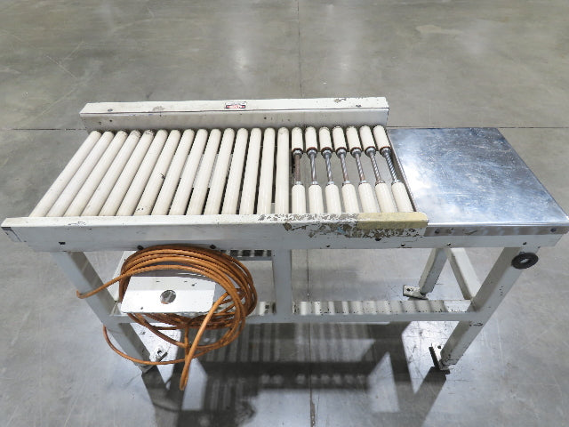 Buhrt 20"x 50"L Plastic Roller Conveyor 16"BF 80 FPM Chain Drive 460V