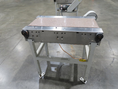 Buhrt 20"x 34"L Plastic Chain Conveyor 12" Mattop Intralox LH Belt Drive 460V