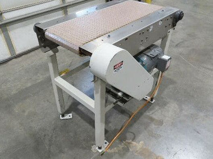 Buhrt 20"x 34"L Plastic Chain Conveyor 12" Mattop Intralox LH Belt Drive 460V