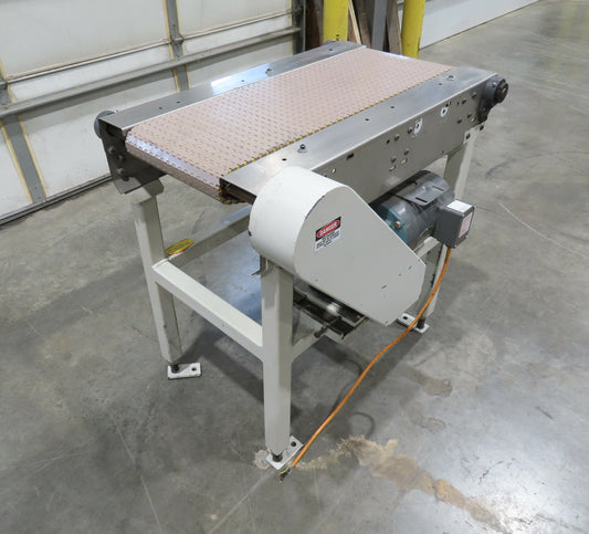 Buhrt 20"x 34"L Plastic Chain Conveyor 12" Mattop Intralox LH Belt Drive 460V