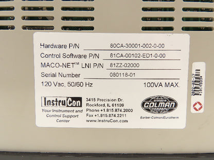 Barber Colman 80CA-30001-002-0-00 Sequence Module Maco 8000 120VAC