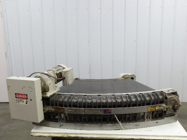 Transnorm TS1500/100 24" Belt Conveyor 45° RH Curve 250 FPM 460V Chain Drive