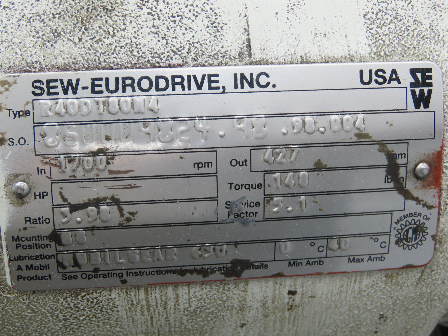 Transnorm TS1500/100 24" Belt Conveyor 45° RH Curve 250 FPM 460V Chain Drive