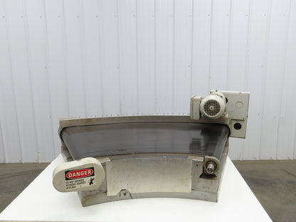 Transnorm TS1500/100 24" Belt Conveyor 45° RH Curve 250 FPM 460V Chain Drive