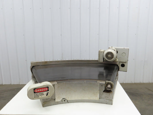 Transnorm TS1500/100 24" Belt Conveyor 45° RH Curve 250 FPM 460V Chain Drive