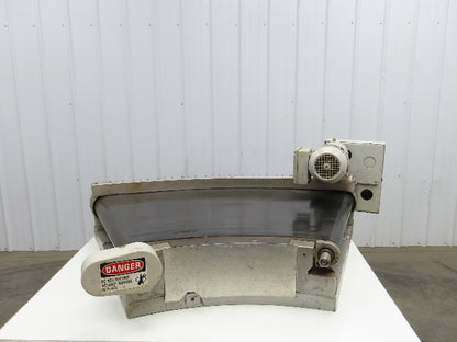 Transnorm TS1500/100 24" Belt Conveyor 45° RH Curve 250 FPM 460V Chain Drive