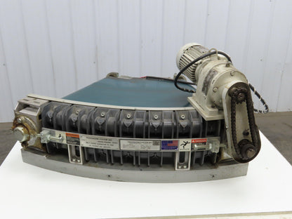 Transnorm TS1500/100 20" Belt Conveyor 45° LH Curve 250 FPM 460V Chain Drive
