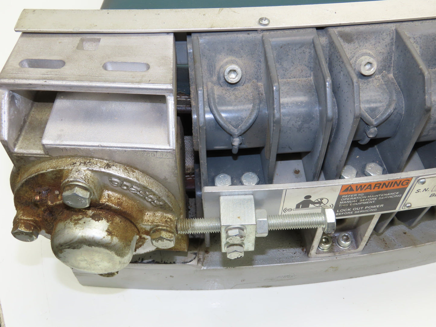 Transnorm TS1500/100 20" Belt Conveyor 45° LH Curve 250 FPM 460V Chain Drive