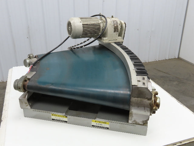 Transnorm TS1500/100 20" Belt Conveyor 45° LH Curve 250 FPM 460V Chain Drive