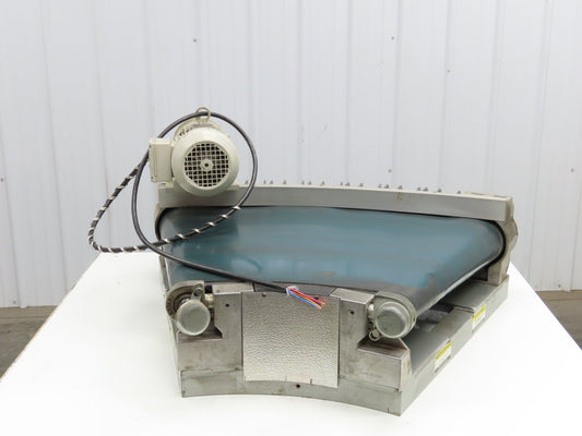 Transnorm TS1500/100 20" Belt Conveyor 45° LH Curve 250 FPM 460V Chain Drive