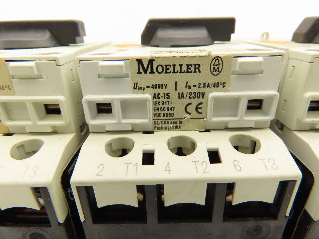 Moeller PKZMO-0.63 Circuit Breaker Motor Protector 0.4-0.63A 600VAC 3PH Lot Of 6