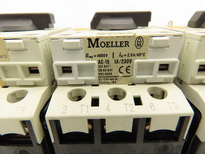 Moeller PKZMO-0.63 Circuit Breaker Motor Protector 0.4-0.63A 600VAC 3PH Lot Of 6