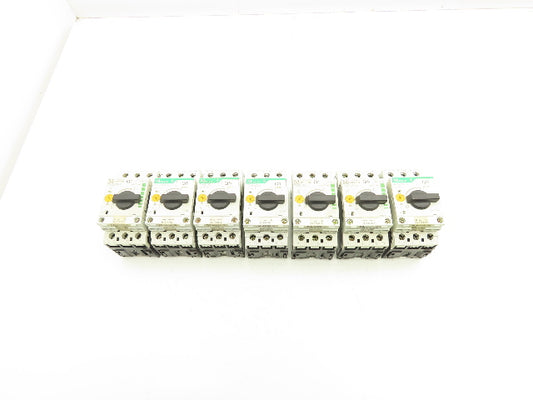 Moeller PKZM0-1 Circuit Breaker Motor Protector 1A 600VAC 3PH 1/2HP Lot Of 7