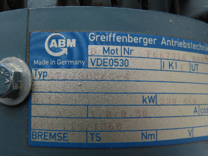 ABM G71/3D56C-4 Inline Gearmotor .18kw 230/460V 3PH 13.8:1 Reducer 113rpm