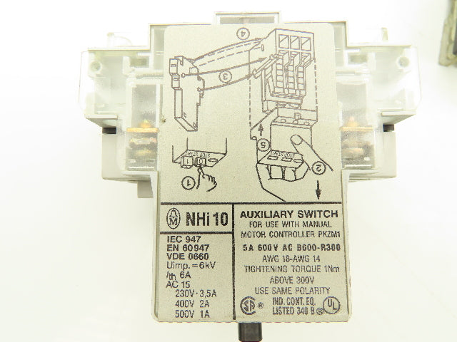 Klockner Moeller PKZM 1-0,6 Manual Motor Starter 1/2 HP 660V 3Ph Lot Of 9