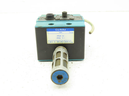 Festo MFHE-3-3/8 Pneumatic Soft Start Solenoid Valve 3/2-way 145psi 24VDC