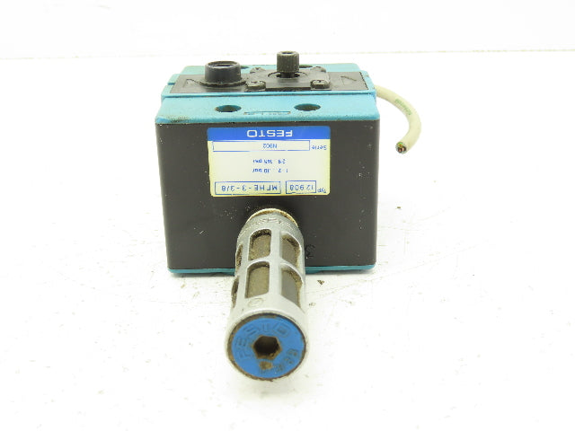 Festo MFHE-3-3/8 Pneumatic Soft Start Solenoid Valve 3/2-way 145psi 24VDC