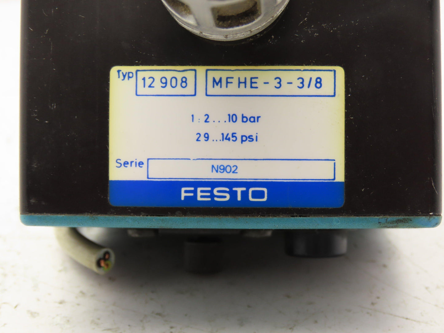 Festo MFHE-3-3/8 Pneumatic Soft Start Solenoid Valve 3/2-way 145psi 24VDC