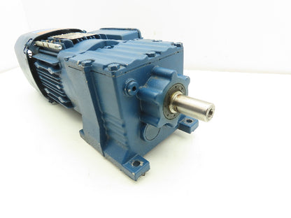 Sew Eurodrive R17 DRS71S4BE05HR Gearmotor w/Brake .33Hp 230/460V 15.8:1 107rpm
