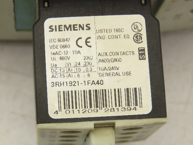 Siemens 3RT1045-1BB40 Sirius Motor Starter Contactor 24vDC Coil