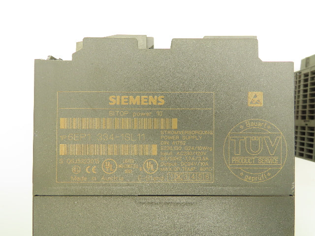 Siemens 6EP1 334-1SL11 SITOP Power 10 Power Supply 120VAC 10A 24VDC Lot Of 2