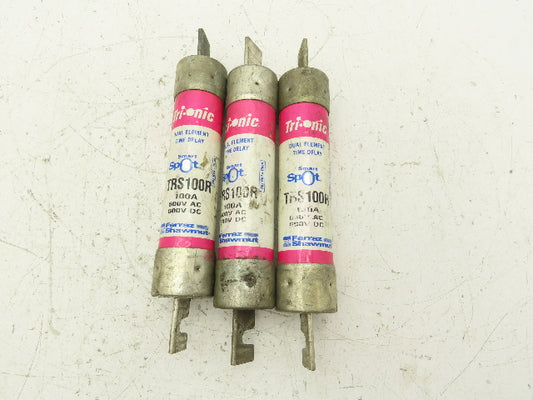 Ferraz Shawmut TRS100R Fuse 100A 600VAC 600VDC Lot of 3