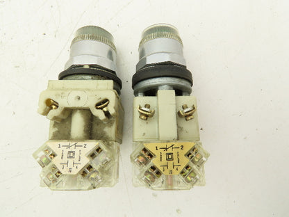 Square D 9001-KM1 Pushbutton Switch Green Series H 30mm Guarded Lot of 6