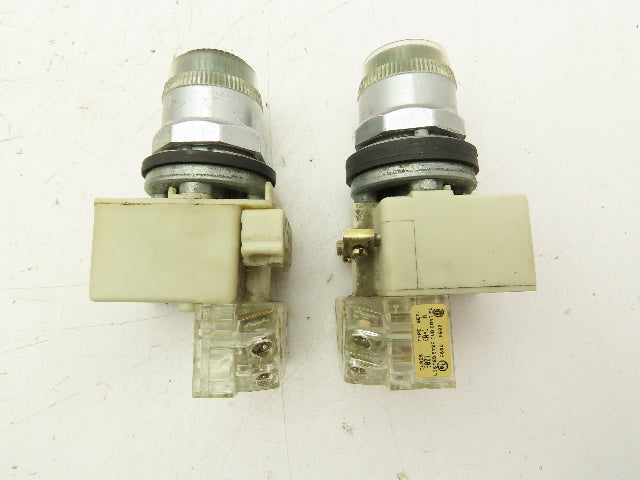Square D 9001-KM1 Pushbutton Switch Green Series H 30mm Guarded Lot of 6