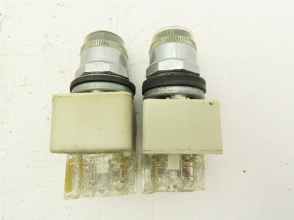 Square D 9001-KM1 Pushbutton Switch Green Series H 30mm Guarded Lot of 6