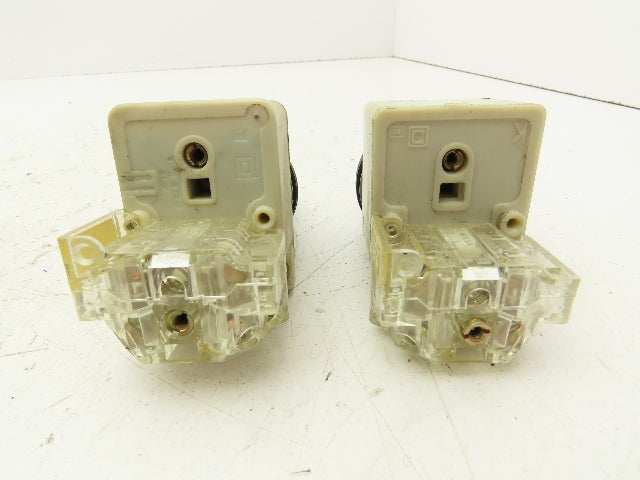 Square D 9001-KM1 Pushbutton Switch Green Series H 30mm Guarded Lot of 6