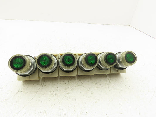 Square D 9001-KM1 Pushbutton Switch Green Series H 30mm Guarded Lot of 6