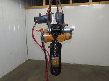 Ingersoll Rand HL200QK 2 Ton 4000Lb Pneumatic Air Hoist 11' 8"Lift Power Trolley