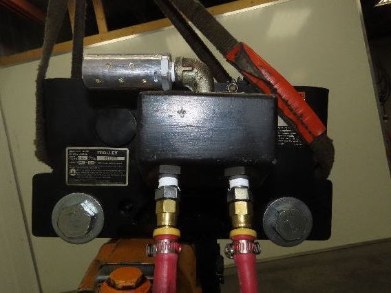 Ingersoll Rand HL200QK 2 Ton 4000Lb Pneumatic Air Hoist 11' 8"Lift Power Trolley