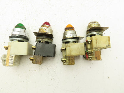 Square D 9001-KM1 Button Mixed Round Dome Illuminated Lot of 16