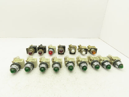 Square D 9001-KM1 Button Mixed Round Dome Illuminated Lot of 16