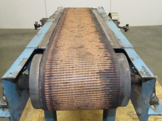 13"x 41" Belt Conveyor 8" Grip Top Belt 115/230V 1PH Chain Drive 50fpm Adj Ht