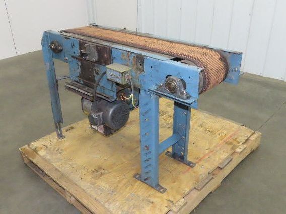 13"x 41" Belt Conveyor 8" Grip Top Belt 115/230V 1PH Chain Drive 50fpm Adj Ht