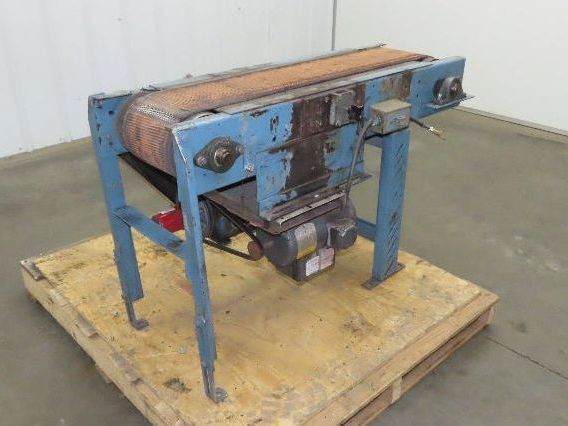 13"x 41" Belt Conveyor 8" Grip Top Belt 115/230V 1PH Chain Drive 50fpm Adj Ht